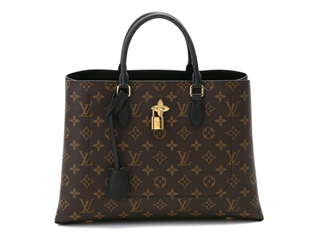LOUIS VUITTON Handbag Flower Tote Monogram Noir Black HU